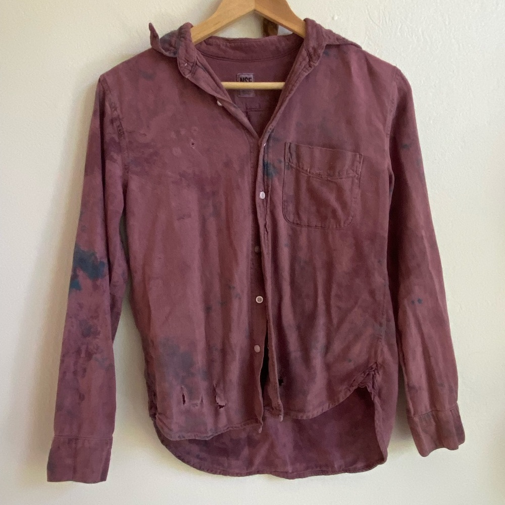 NSF Distressed Button Up - Picture 2 of 6
